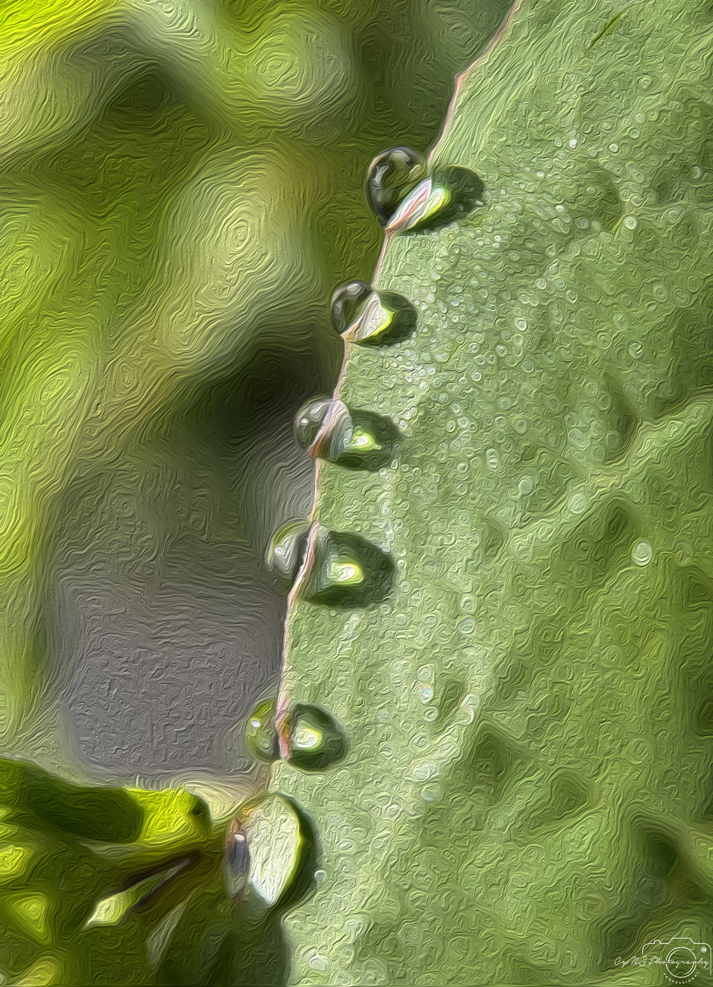 Beautiful water drop_V442_oil painting