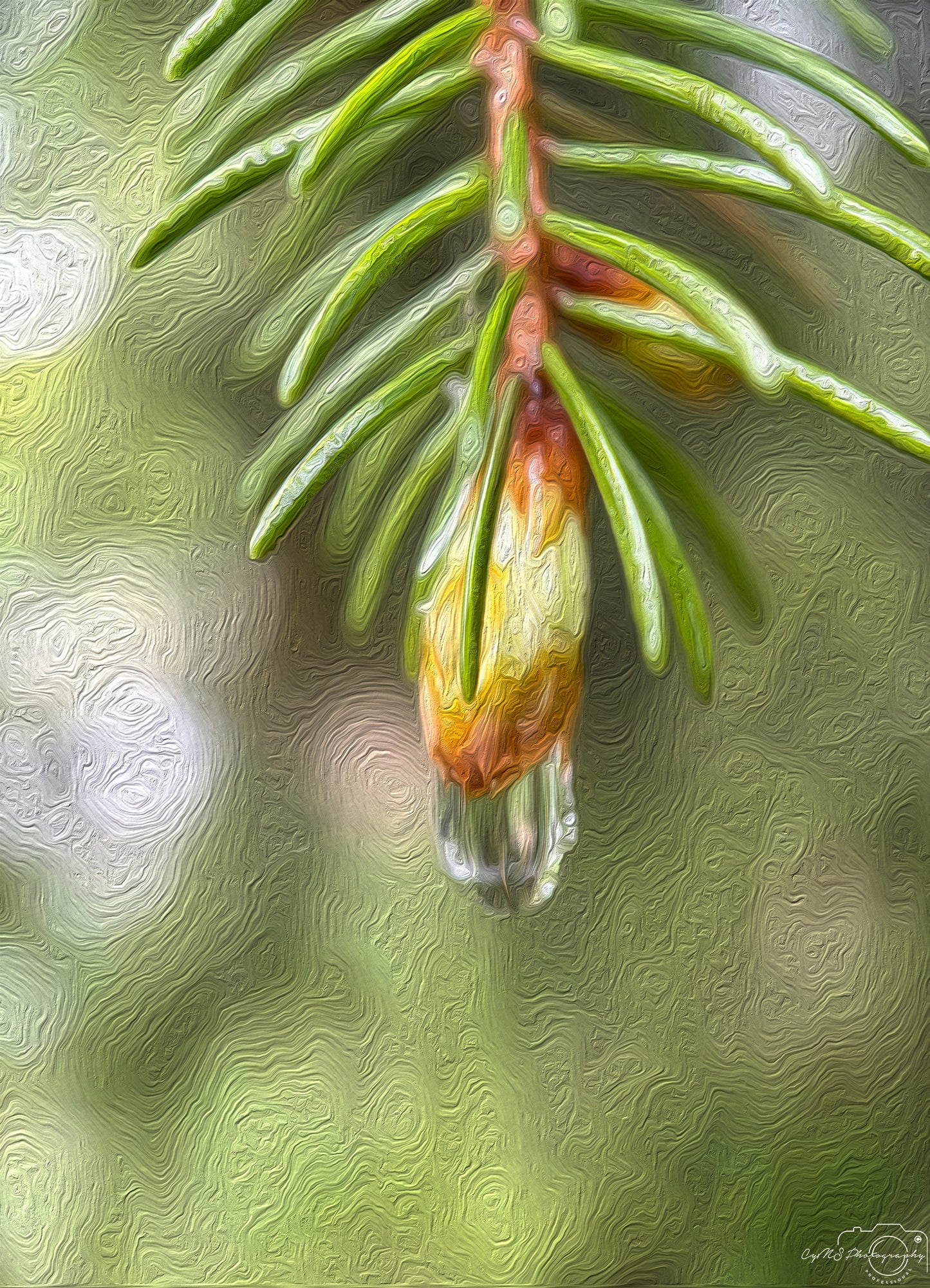 Beautiful water drop_V511_oil painting