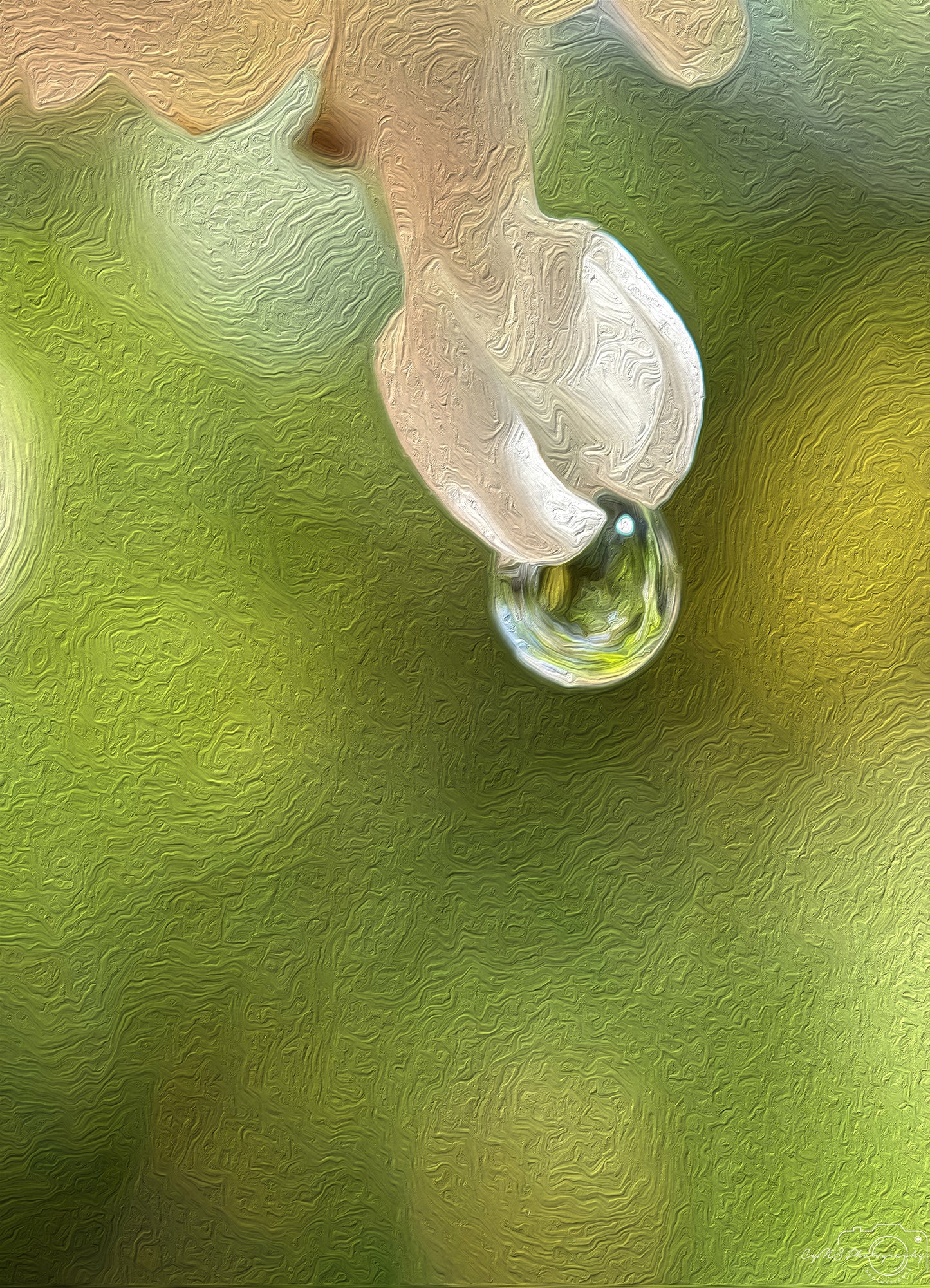 Beautiful water drop_V608_oil painting